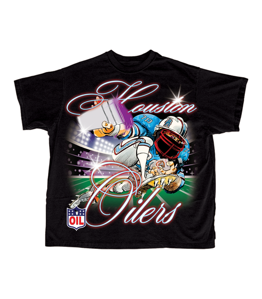 Houston Oilers Black Tee